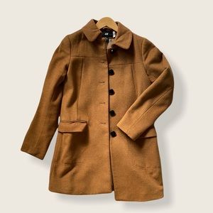 H&M mid length tan pea coat
